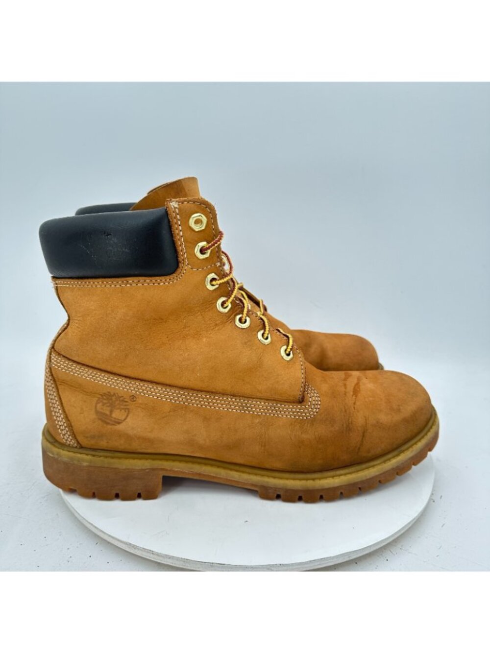 Timberland Premium 6-Inch Men Size 11.5M Wheat Nubuck Waterproof Leather Boot - Picture 4 of 11